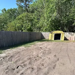 Backyard cleared and ready for a full shed removal in Jacksonville