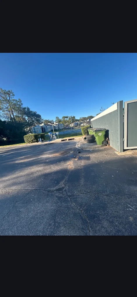 After photo of the same area cleared and empty